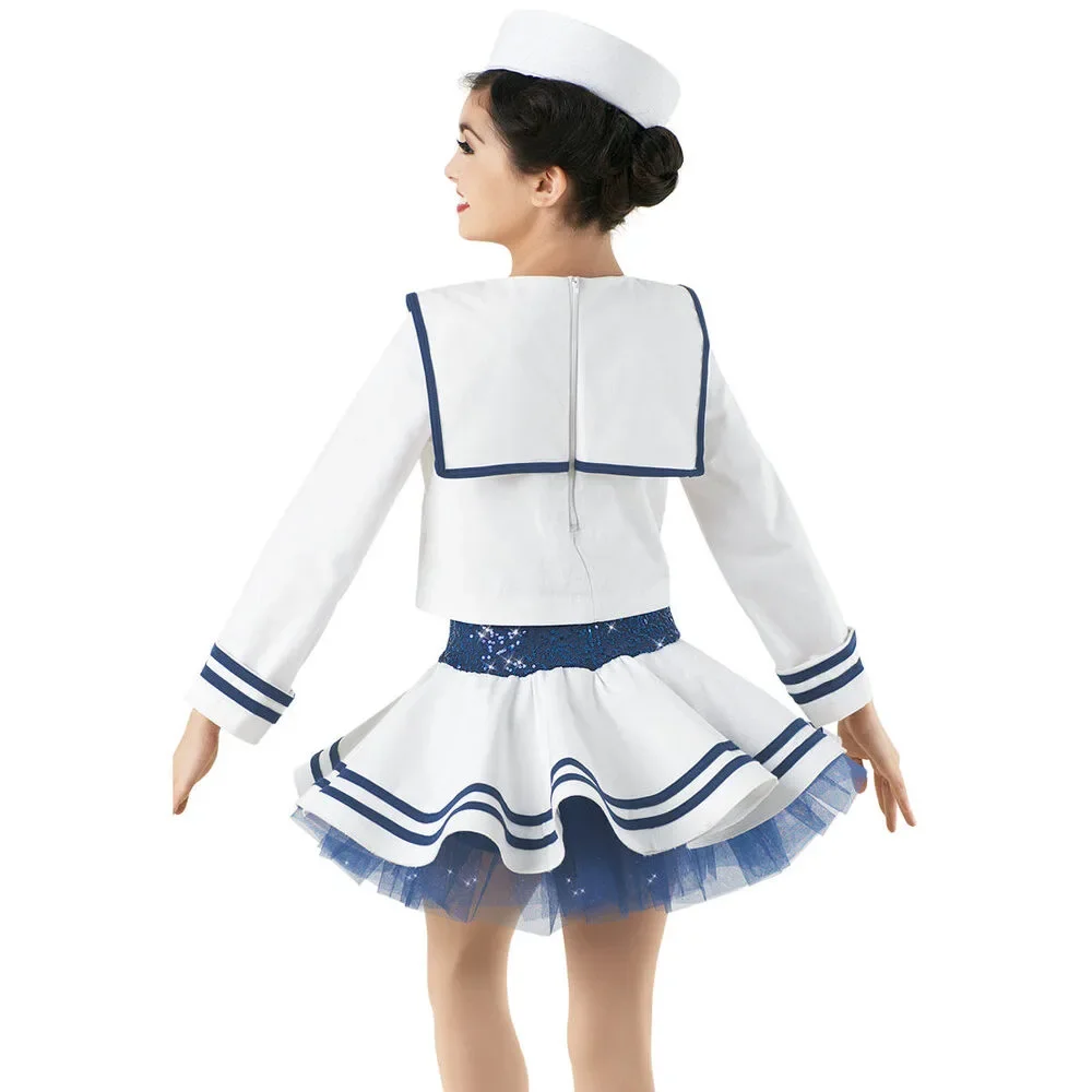 Pre-Owned Dance Costume Weissman 10408 XS Child Navy Blue Jazz